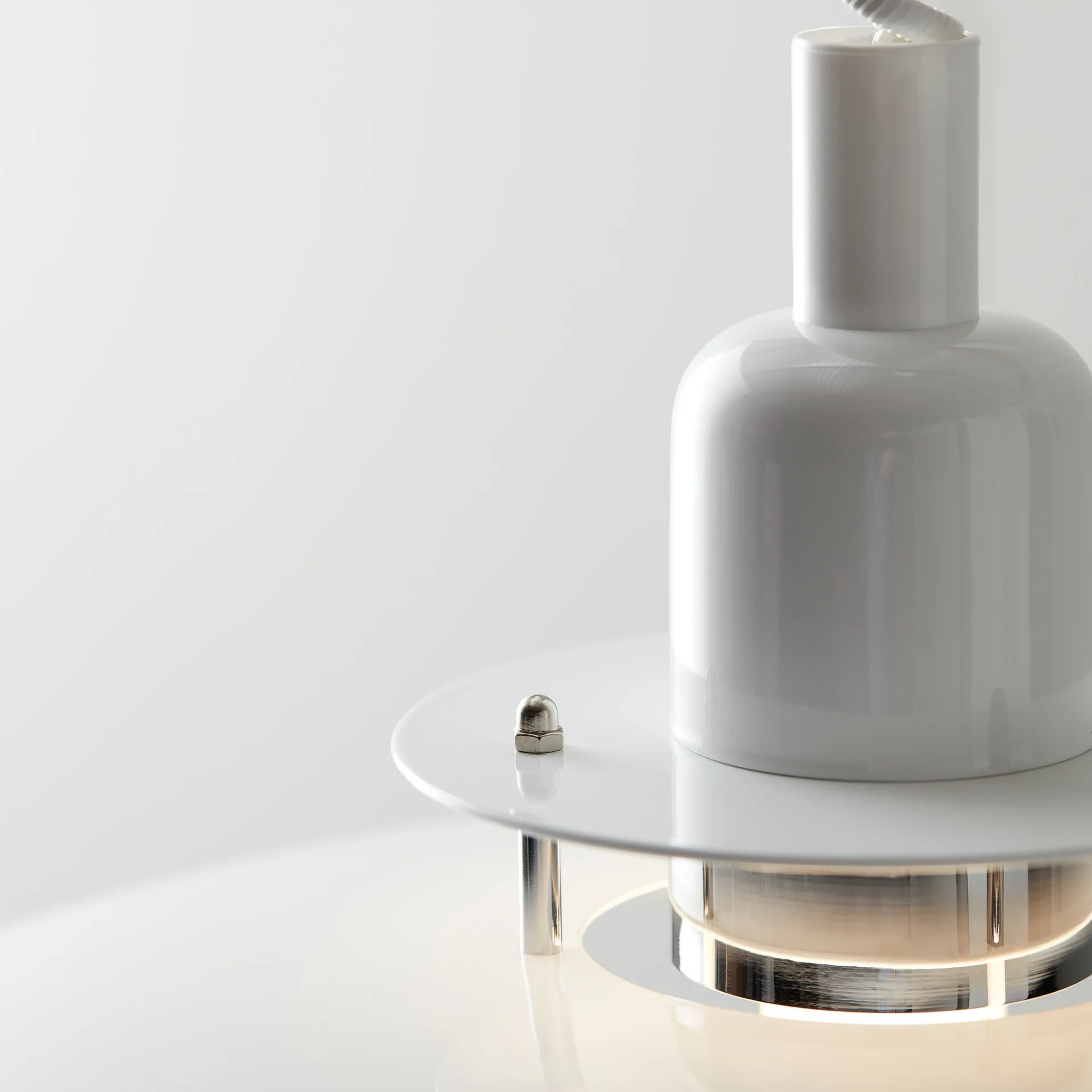 Lampa wisząca Primus II Ø43 cm, Biało-chromowa Belid