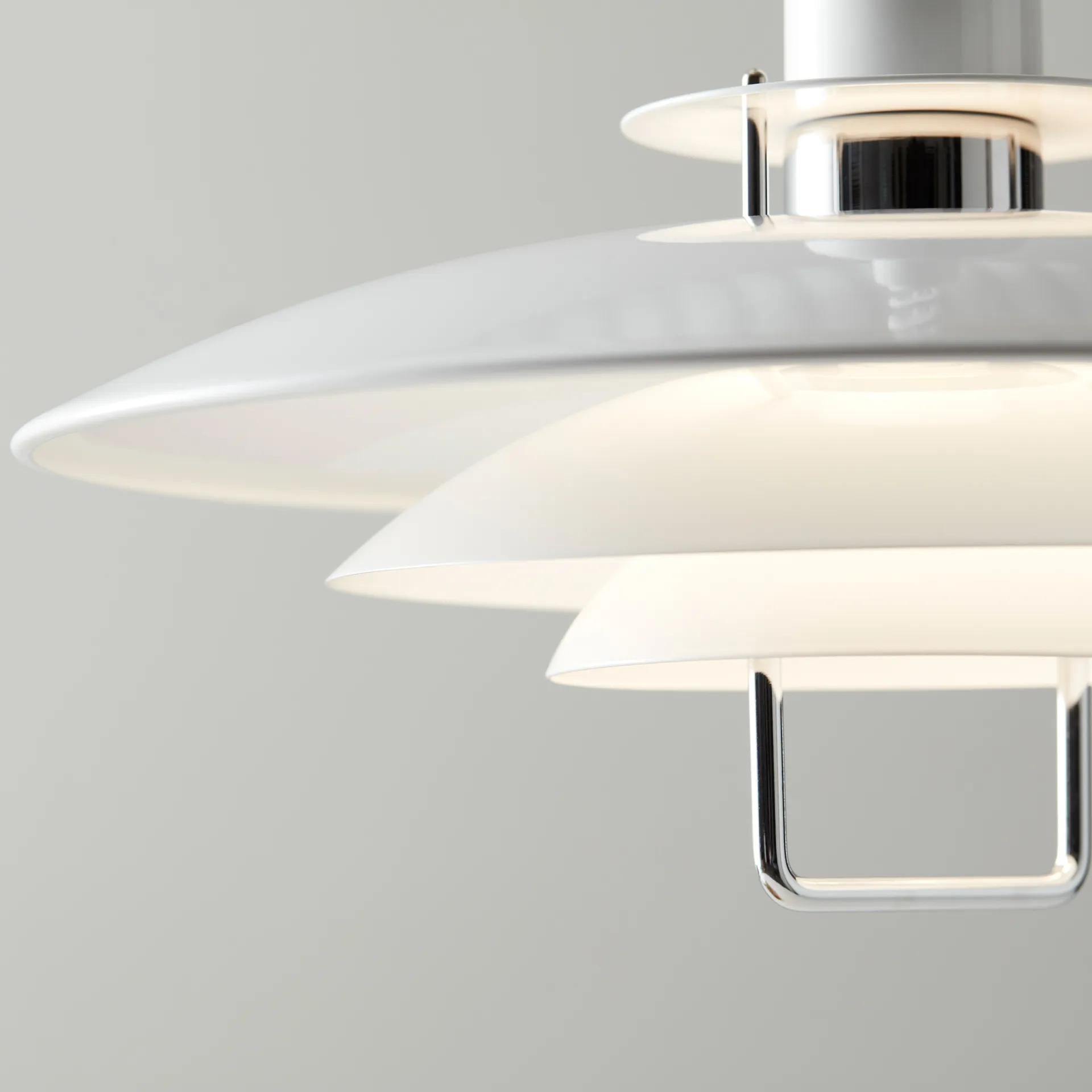 Lampa wisząca Primus II Ø43 cm, Biało-chromowa Belid