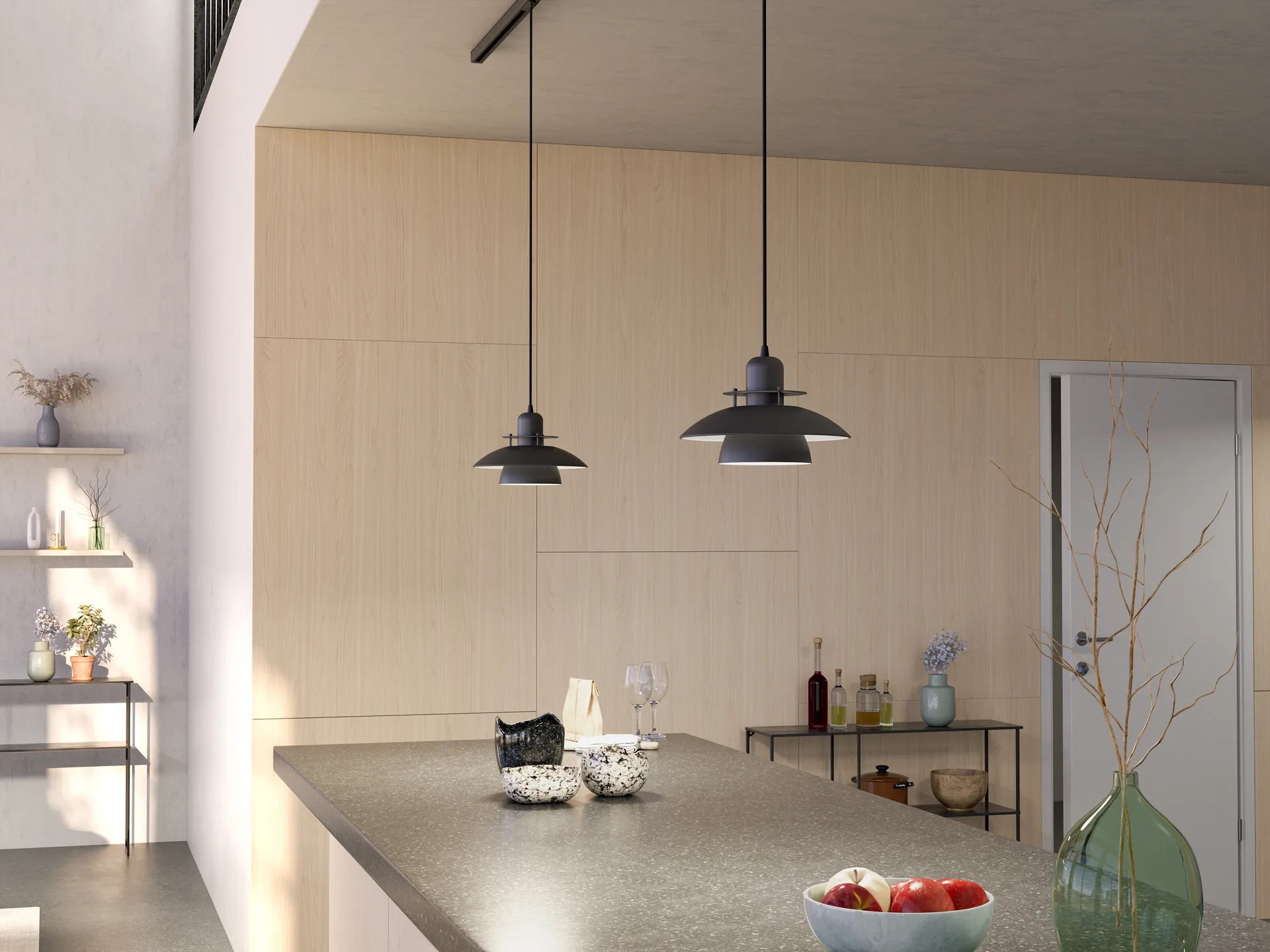 Lampa wisząca Primus IV Ø28 cm, Matowa czerń Belid