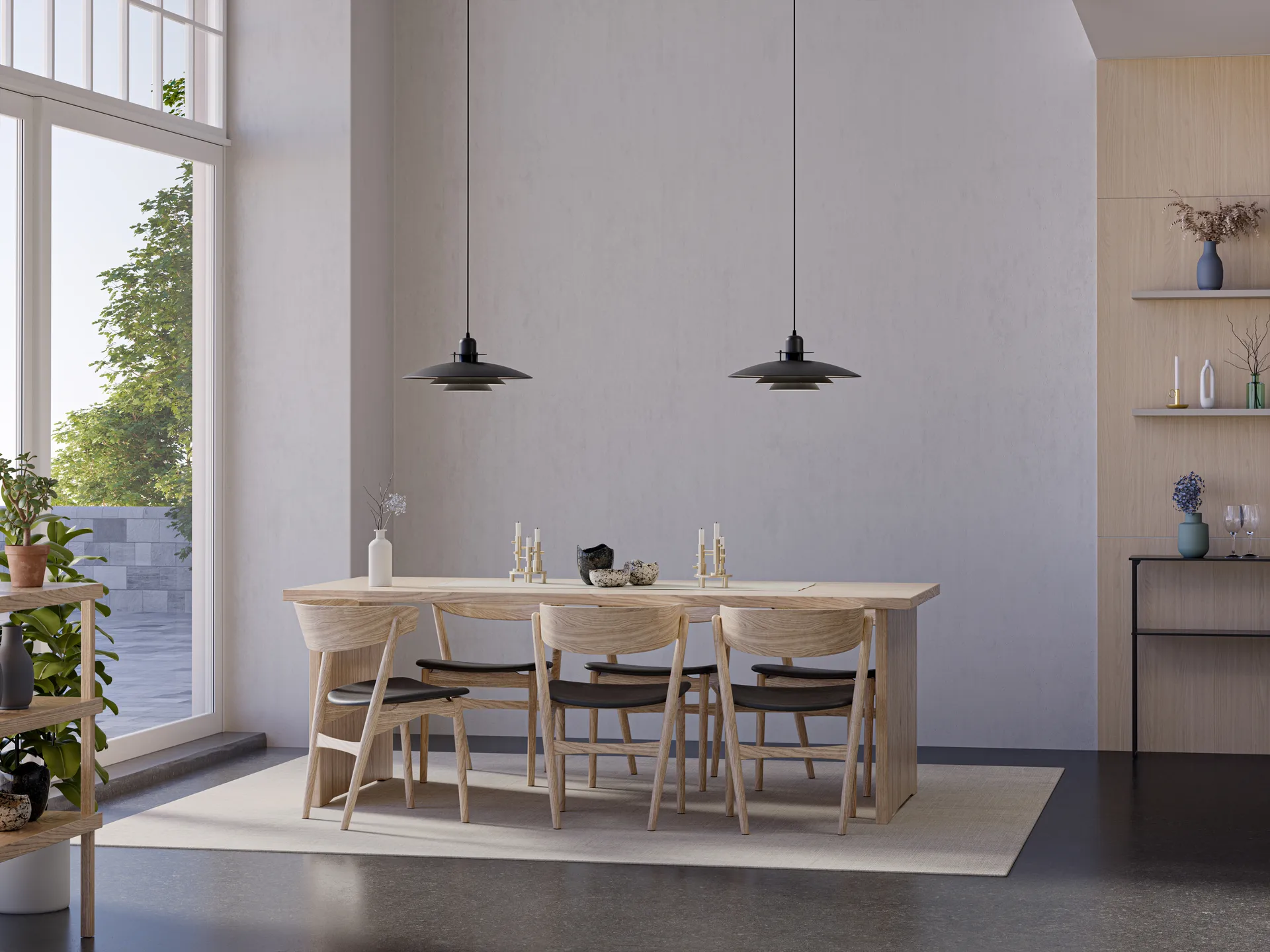 Lampa wisząca Primus V Ø47,5 cm, Matowa czerń Belid