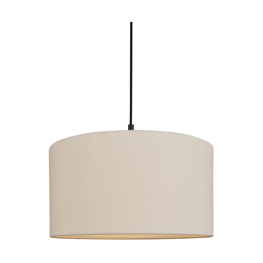 Lampa wisząca Soft Ø40 cm, Lniany biały-metaliczny brąz, Ø44 cm Belid