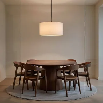 Lampa wisząca Soft Ø40 cm - Lniany biały-metaliczny brąz, Ø60 cm - Belid
