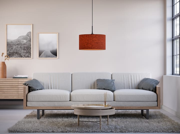 Lampa wisząca Soft Ø40 cm - Rdzawoczerwona wełna - Belid