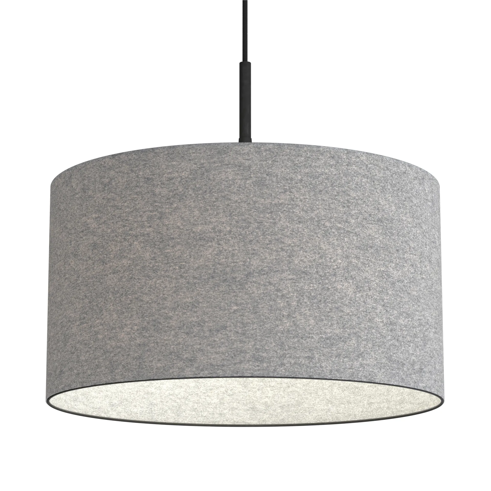 Lampa wisząca Soft Ø40 cm, Szara wełna Belid