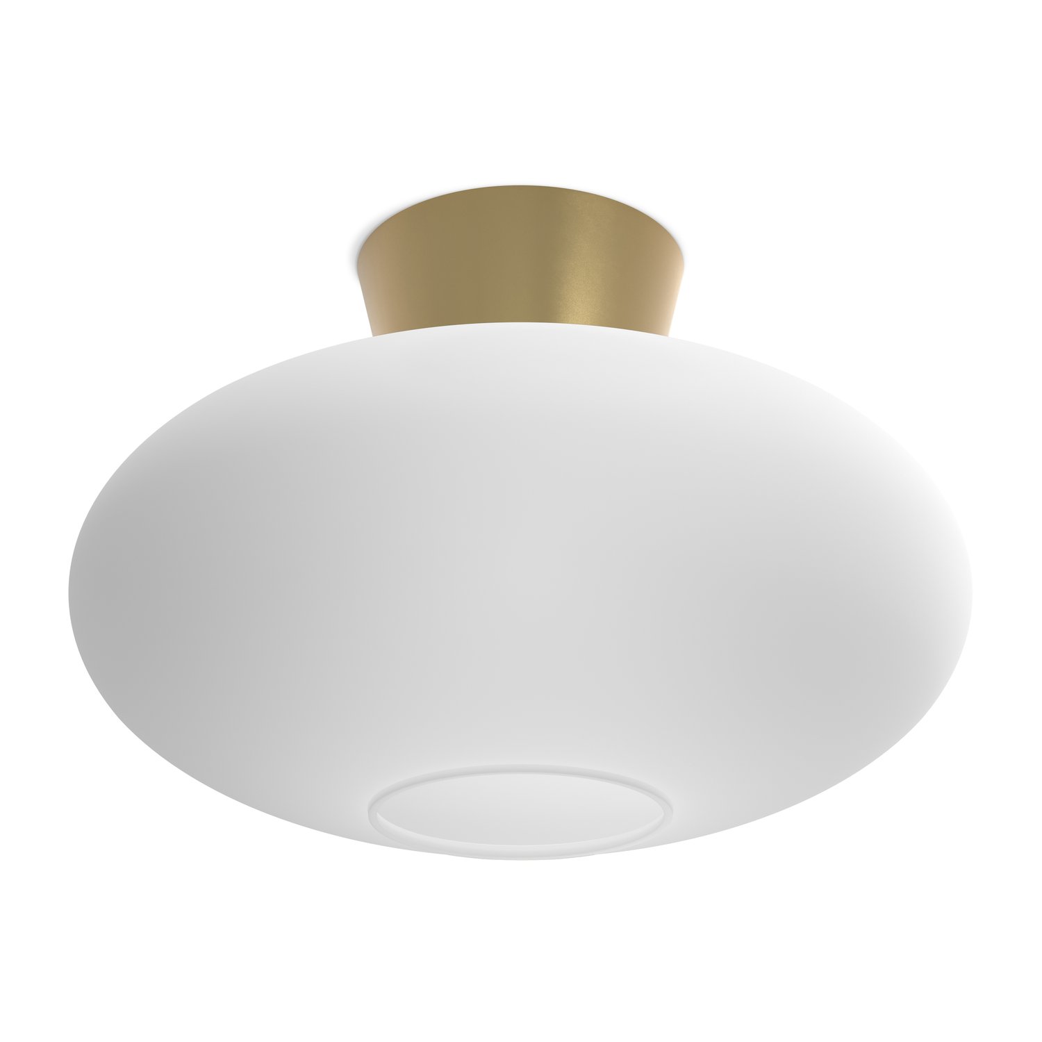 Belid Plafon Bullo XL szkło opalowe Ø38 cm Mosiądz | Skandynawski Design | Lampy sufitowe | Złoty kolor