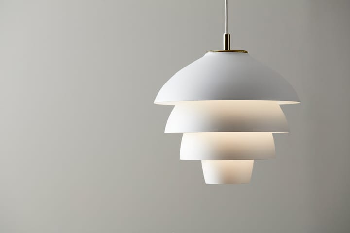 Valencia lampa wisząca Ø31,8, Matowy biały-mosiądz Belid