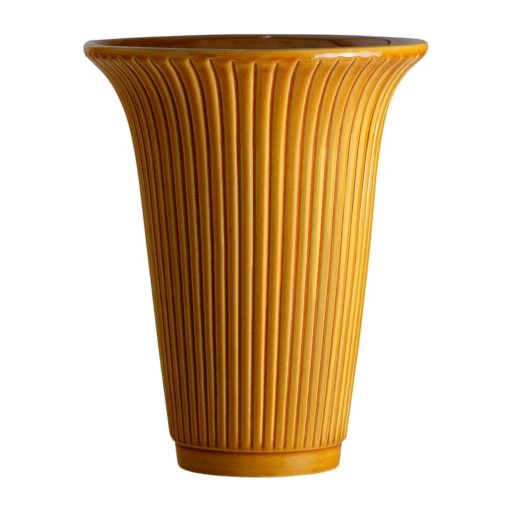 Daisy wazon szkliwiony Ø12 cm - Żółty - Bergs Potter