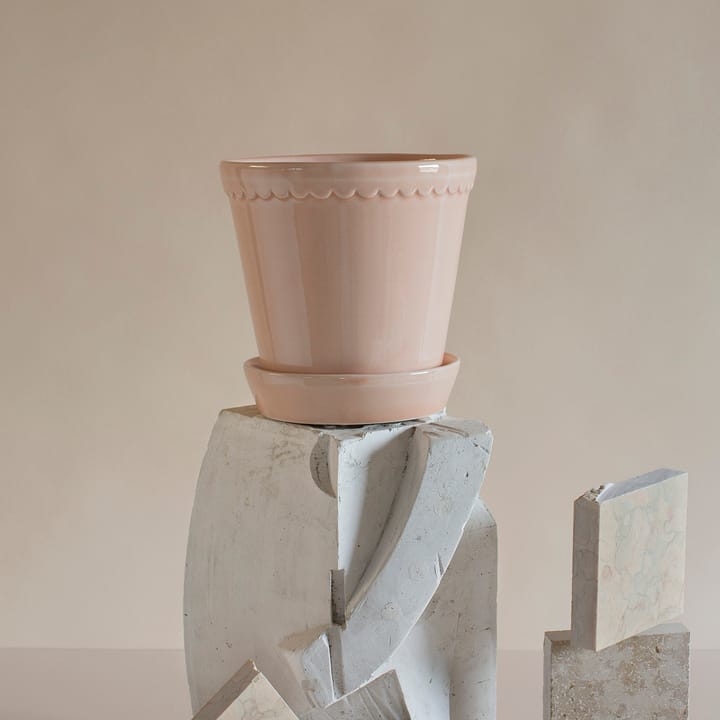 Donica Helena szkliwiona Ø16 cm, Quartz rose Bergs Potter