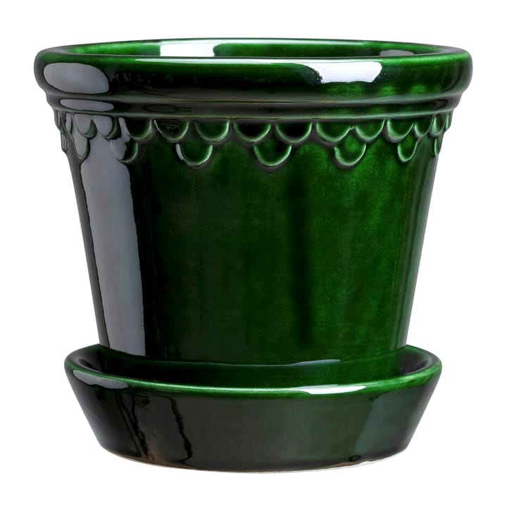 Donica Köpenhamn glazurowana Ø16 cm - Zielony - Bergs Potter