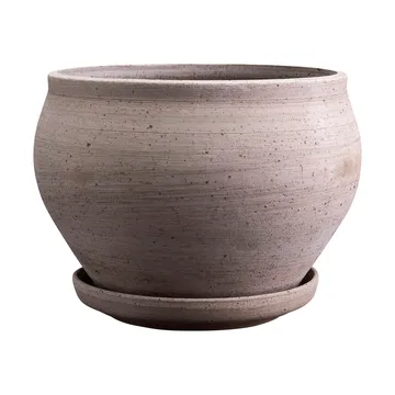 Doniczka Delphi z podstawką, 2 części - Grey, Ø24 cm, low - Bergs Potter