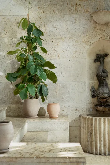 Doniczka Delphi z podstawką, 2 części - Grey, Ø26 cm - Bergs Potter