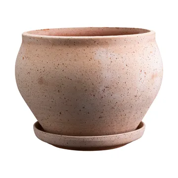 Doniczka Delphi z podstawką, 2 części - Róż, Ø24 cm, low - Bergs Potter