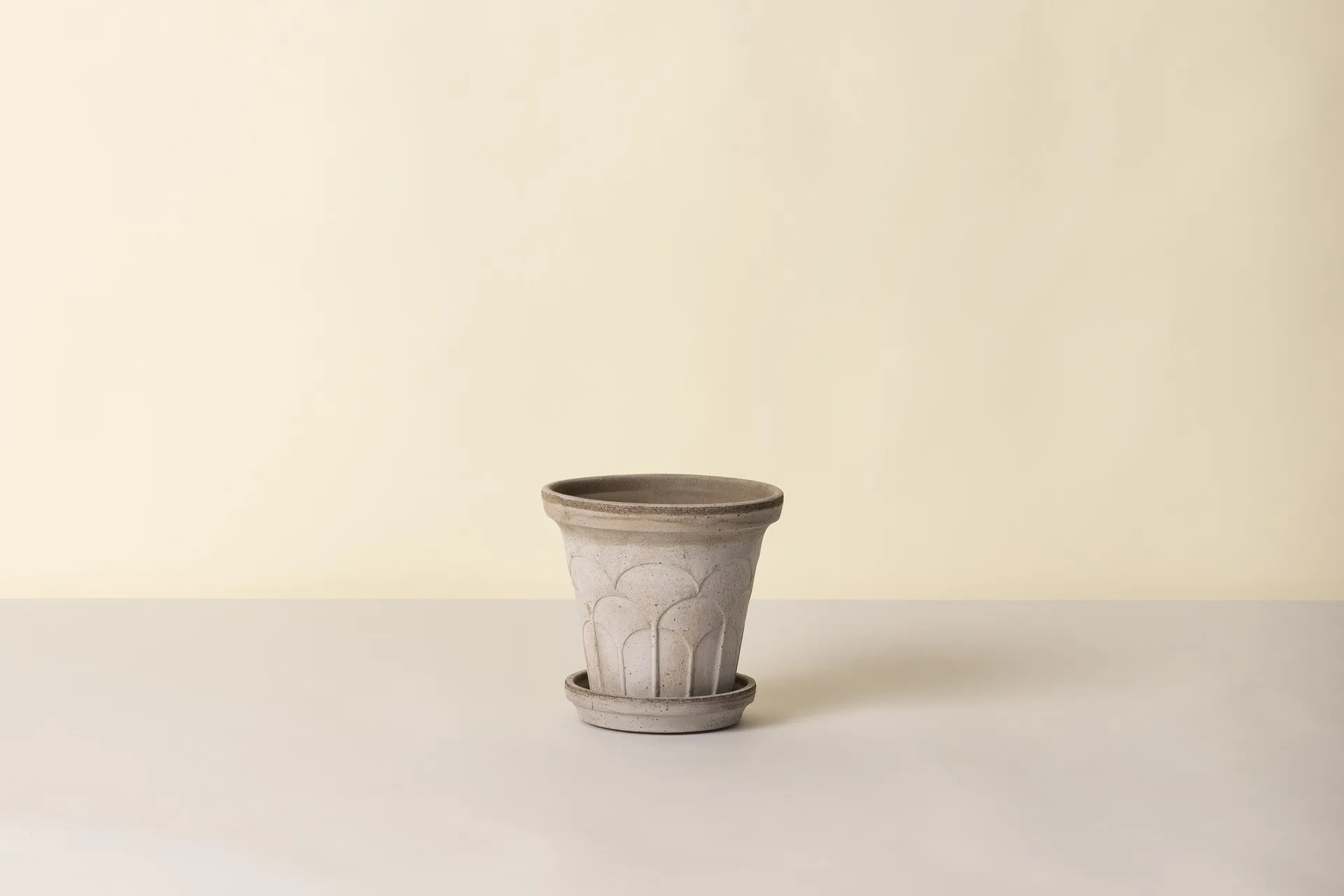 Doniczka Fleur z podstawką, 2 części, Grey, Ø16 cm Bergs Potter