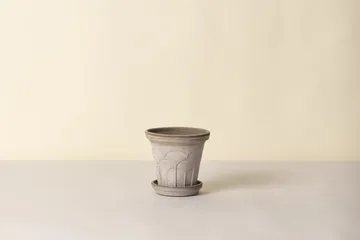 Doniczka Fleur z podstawką, 2 części - Grey, Ø16 cm - Bergs Potter
