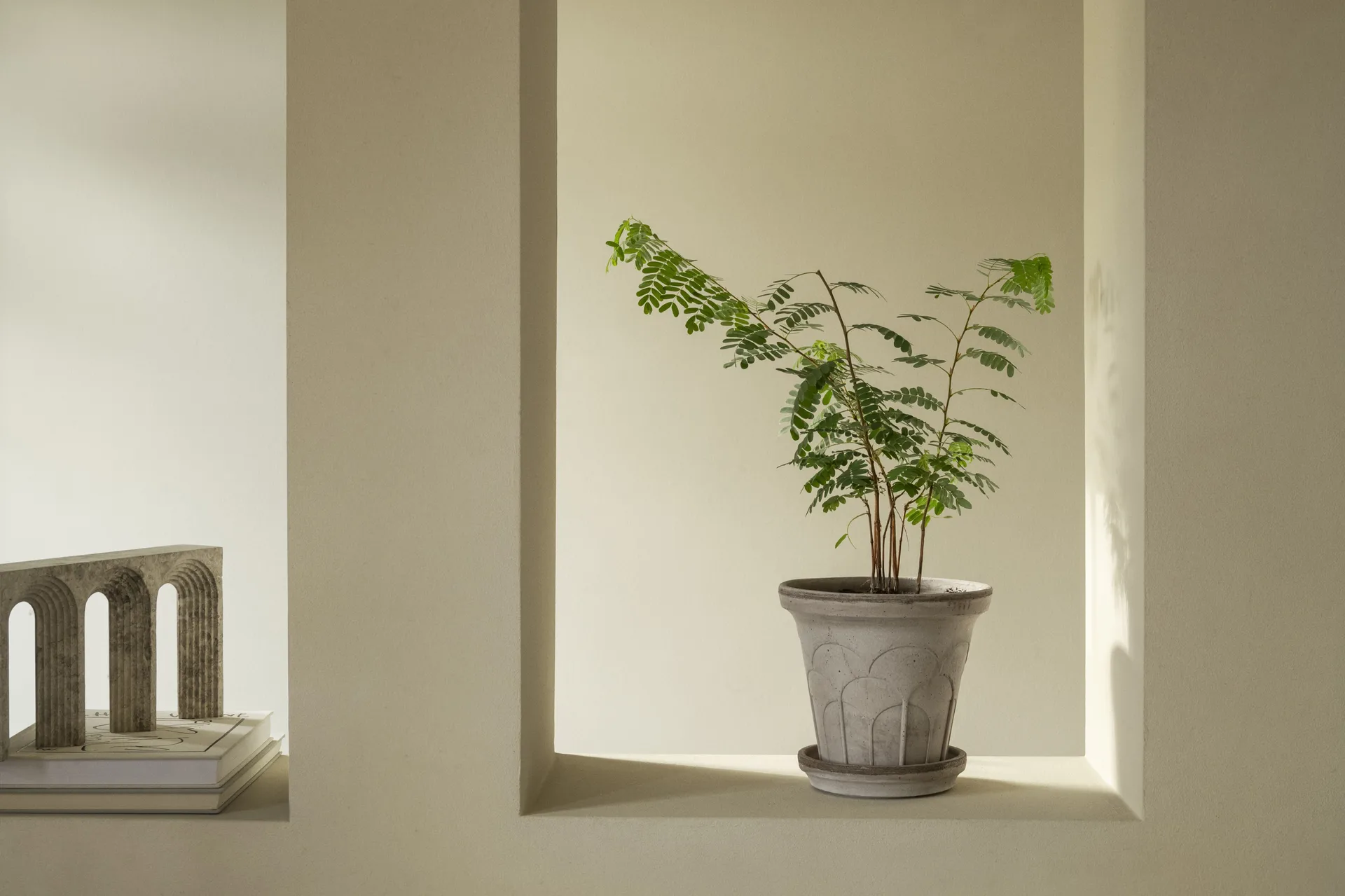 Doniczka Fleur z podstawką, 2 części, Grey, Ø21 cm Bergs Potter