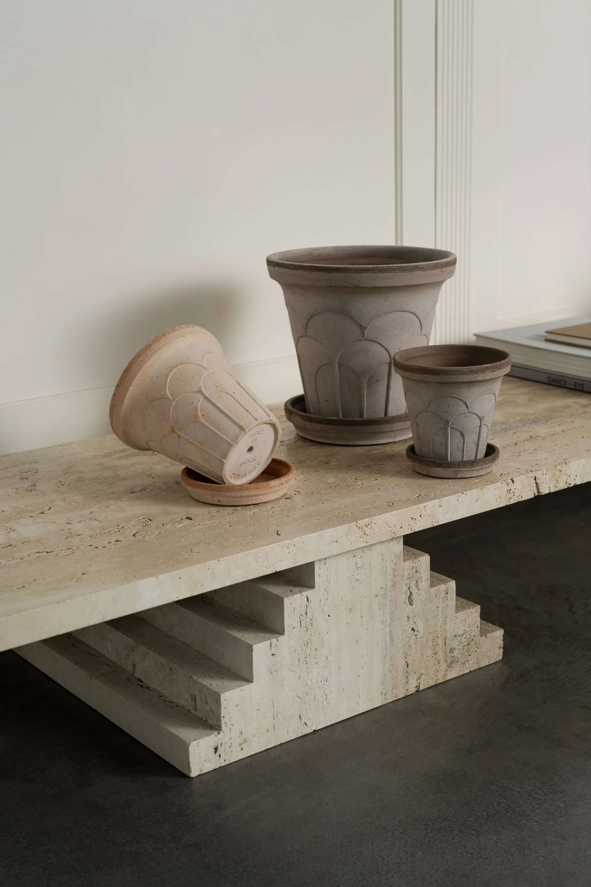 Doniczka Fleur z podstawką, 2 części, Grey, Ø21 cm Bergs Potter