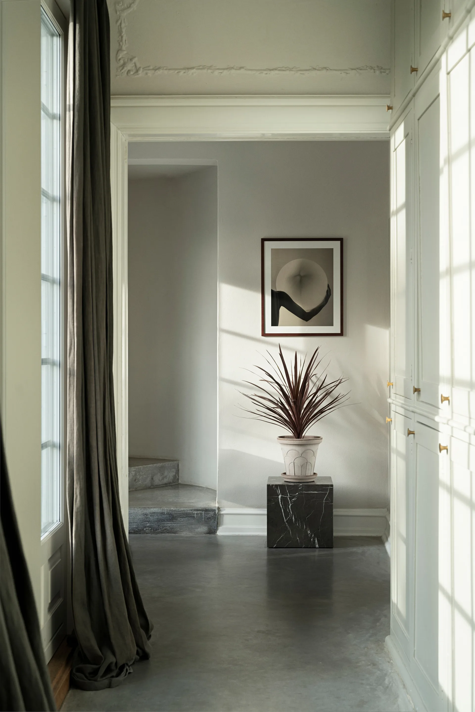 Doniczka Fleur z podstawką, 2 części, Grey, Ø25 cm Bergs Potter