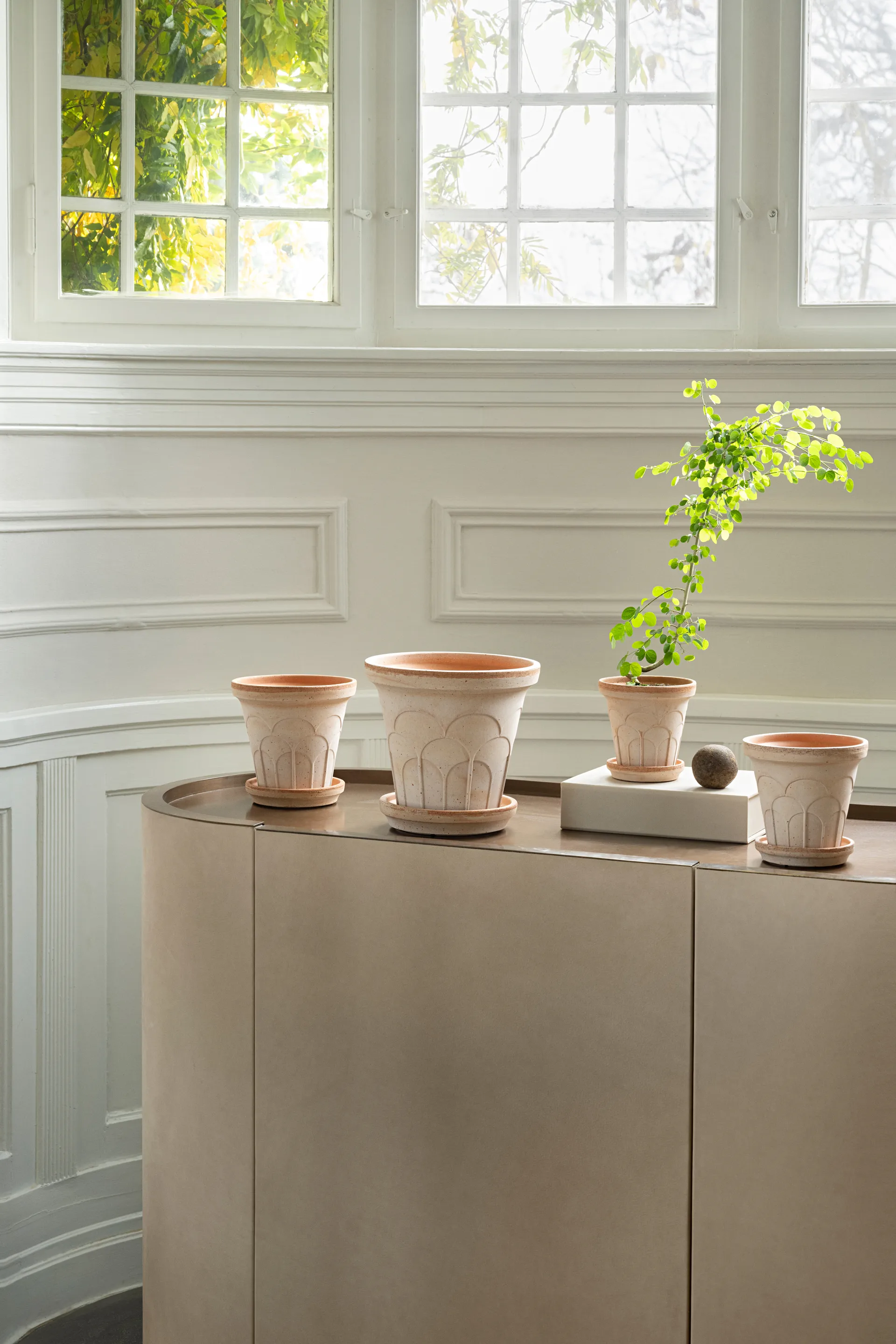 Doniczka Fleur z podstawką, 2 części, Róż, Ø21 cm Bergs Potter