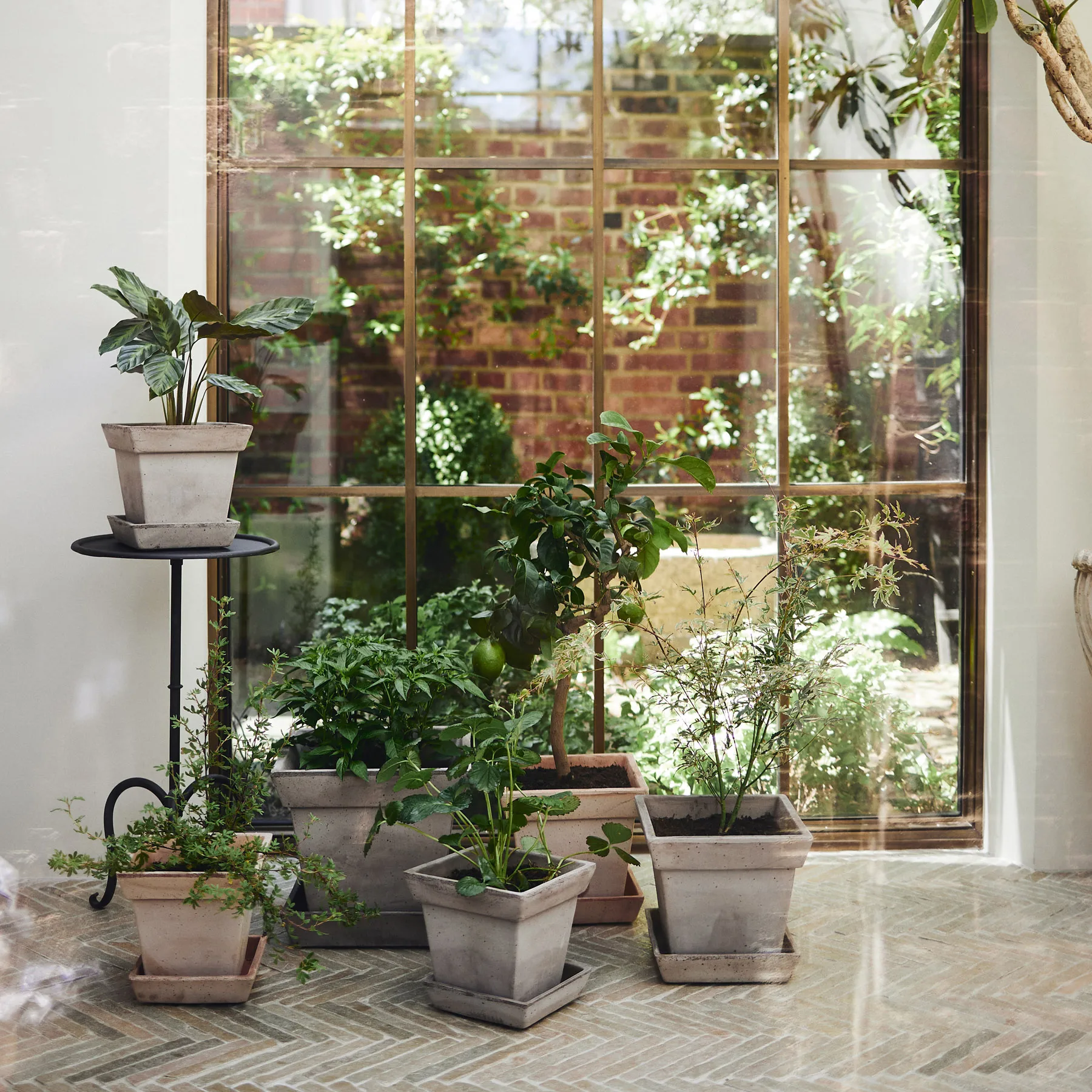 Doniczka Gaia raw, Grey, Ø21 cm Bergs Potter