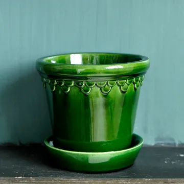 Doniczka glazurowana Köpenhamn - Zielony, Ø16 cm - Bergs Potter
