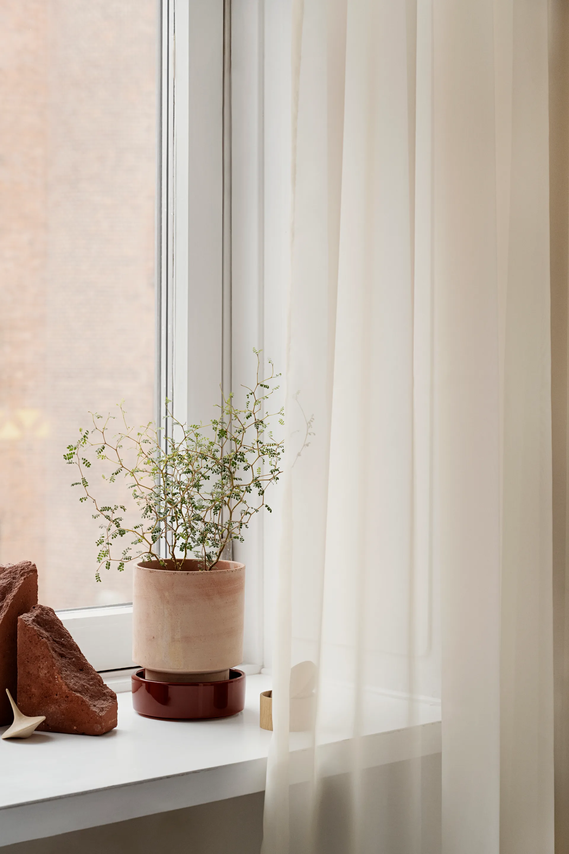 Doniczka Hoff, Ø14 cm, Raw Rosa-Deep Burgundy Bergs Potter