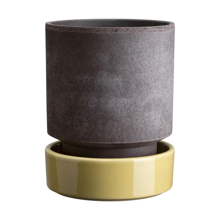 Doniczka Hoff - Ø16 cm, Raw Grey-Pale Yellow (szaro-żółty) - Bergs Potter