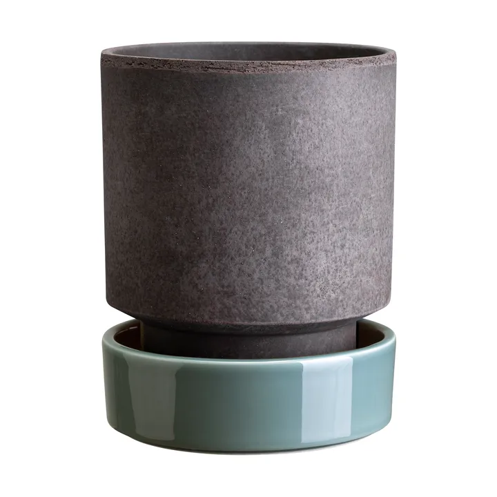 Doniczka Hoff - Ø18 cm, Raw Grey-Misty Blue (szaro-niebieski) - Bergs Potter