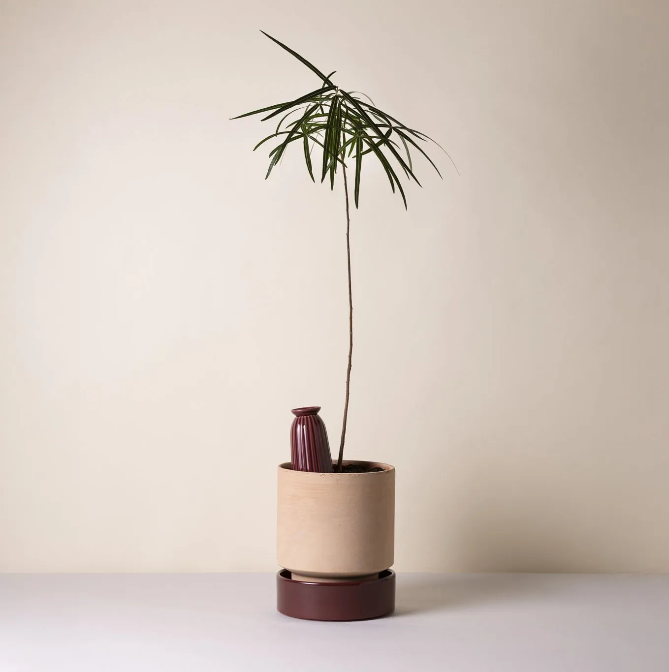 Doniczka Hoff, Ø18 cm, Raw Rosa-Deep Burgundy Bergs Potter