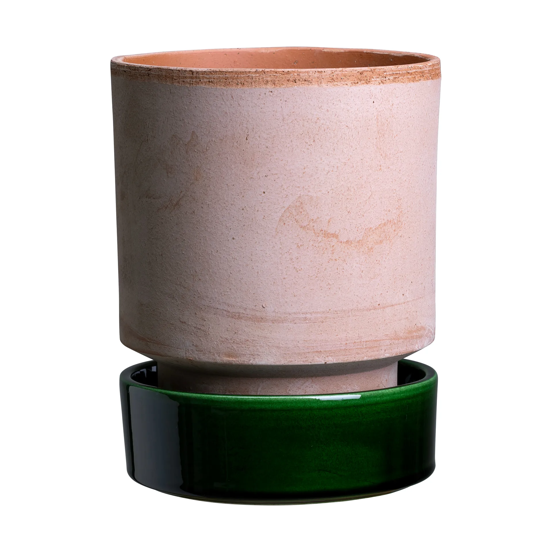 Doniczka Hoff, Ø18 cm, Raw Rosa-Emerald Green Bergs Potter