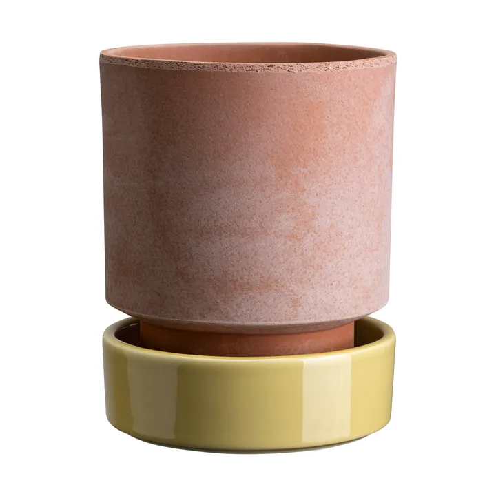 Doniczka Hoff - Ø18 cm, Raw Rosa-Pale Yellow (różowo-żółty) - Bergs Potter