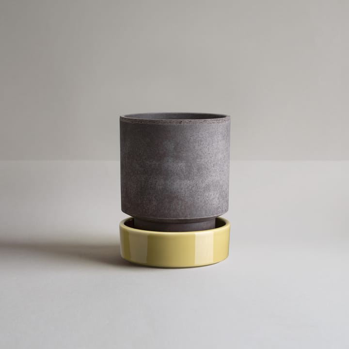 Doniczka Hoff, Ø18 cm, surowy szary-blady żółty Bergs Potter