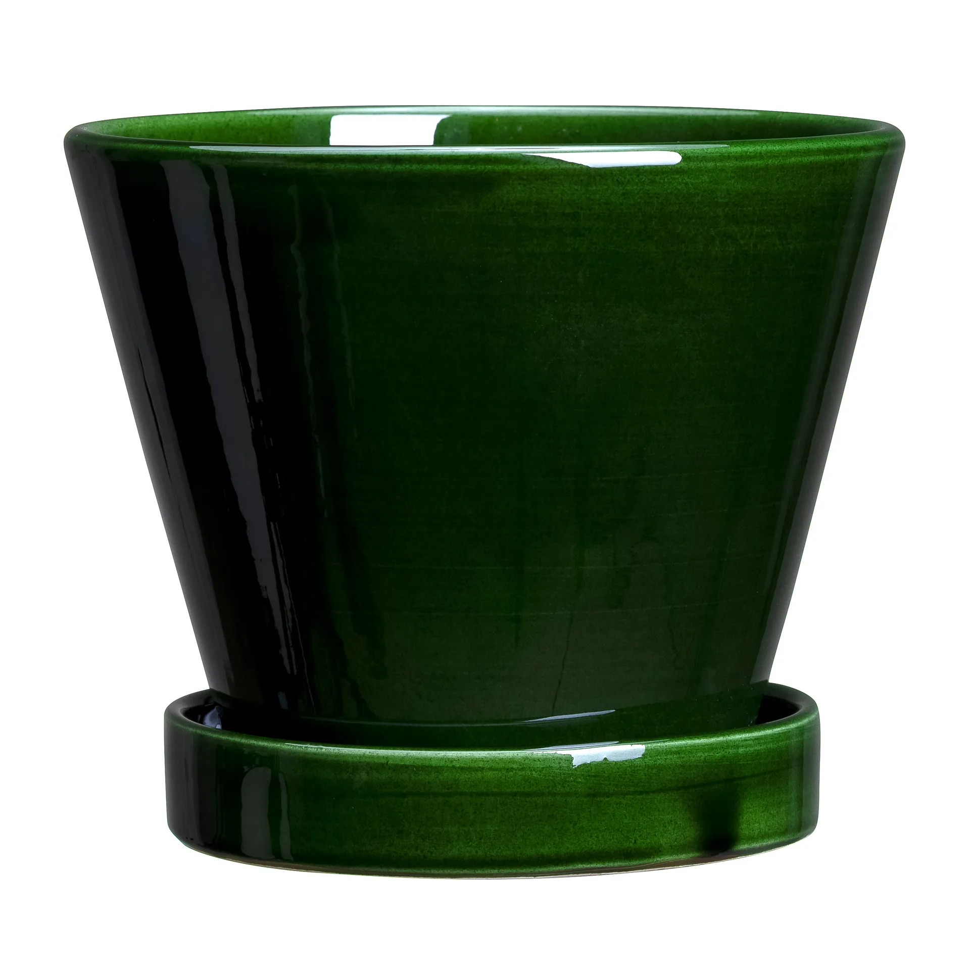 Doniczka Julie szkliwiona Ø11 cm, Green emerald Bergs Potter