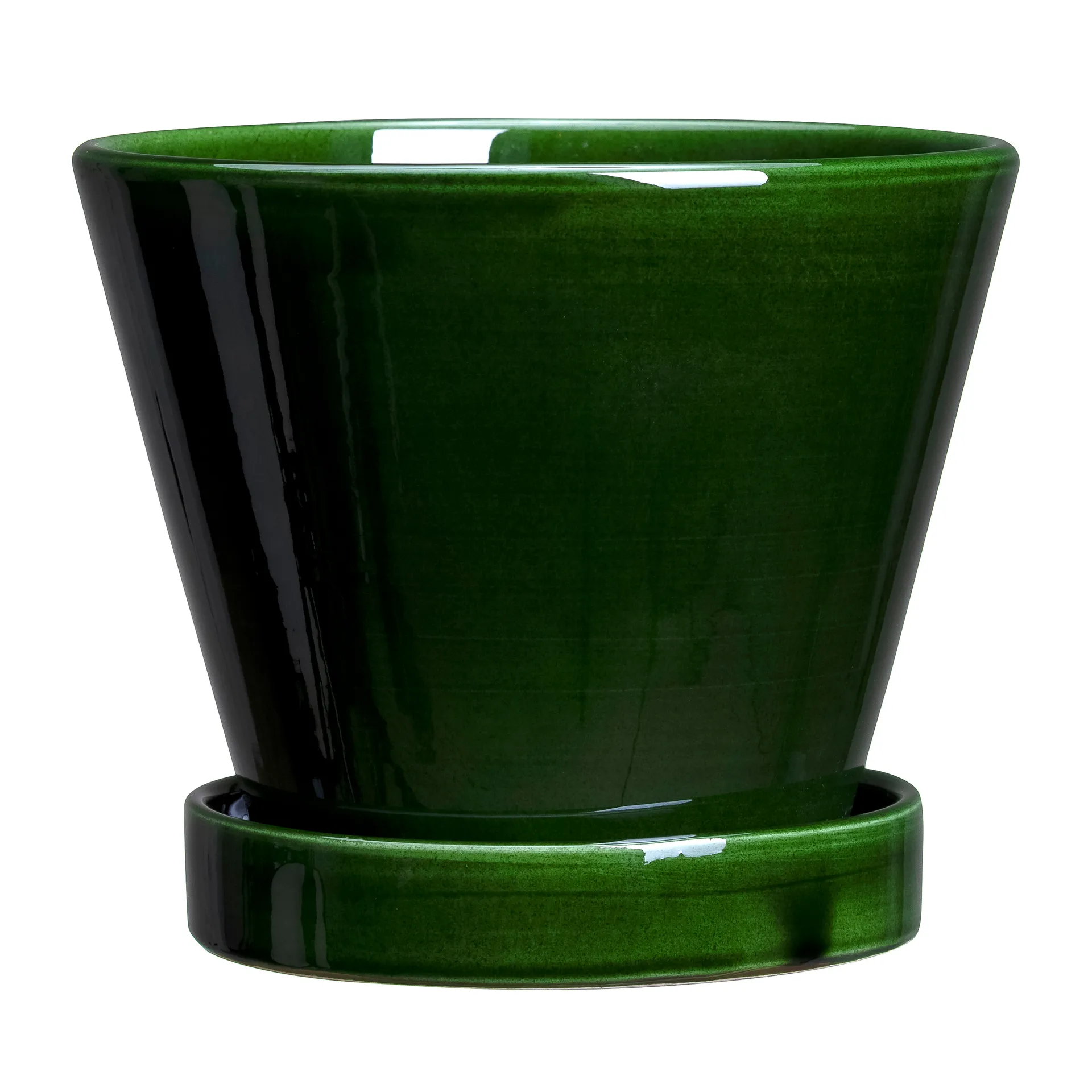 Doniczka Julie szkliwiona Ø17 cm, Green emerald Bergs Potter
