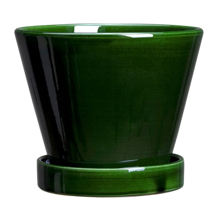 Doniczka Julie szkliwiona Ø17 cm - Green emerald - Bergs Potter