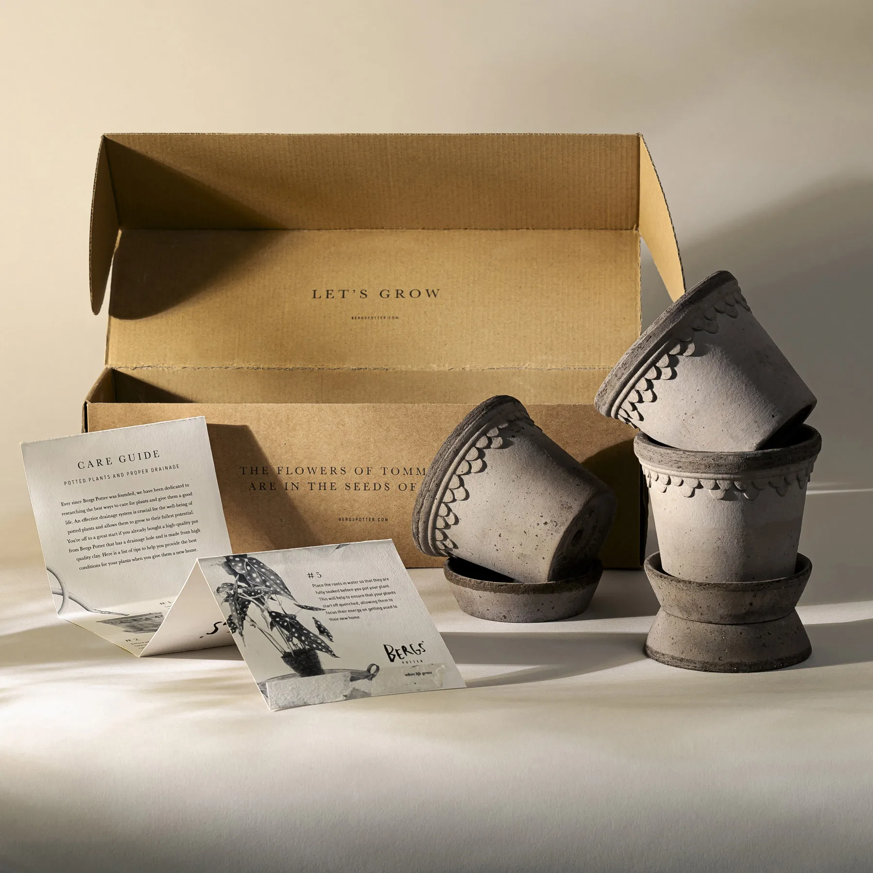 Doniczka Københavner Ø10 cm 3-szt., Grey Bergs Potter