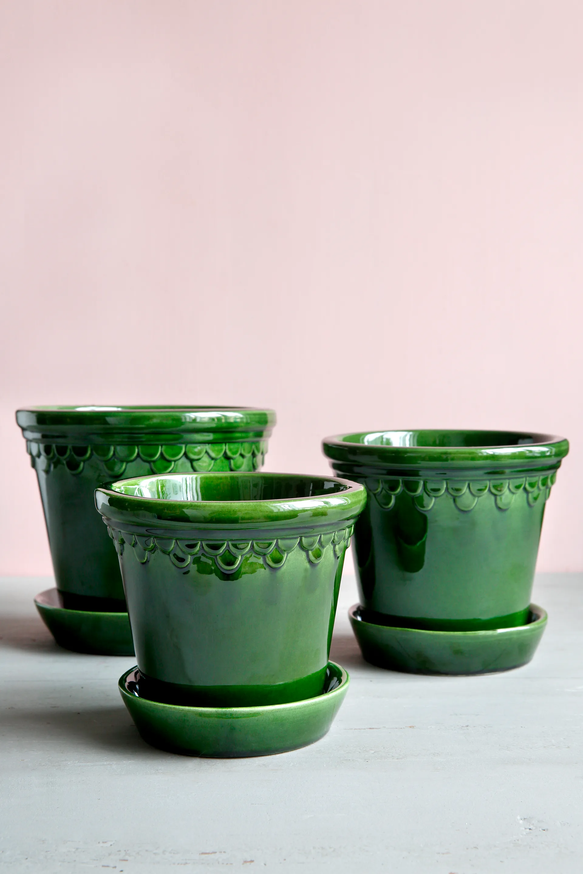 Doniczka Københavner szkliwiona, Zielony, Ø18 cm Bergs Potter
