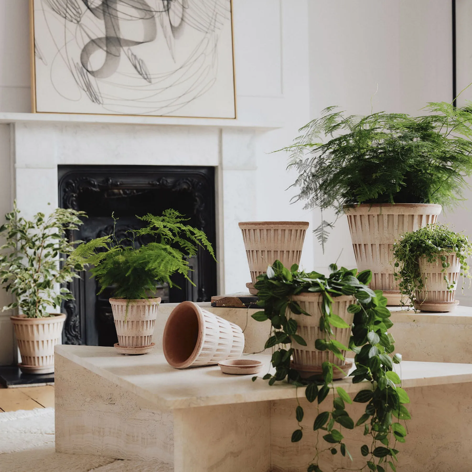 Doniczka Pantheon raw, Różowy, Ø16 cm Bergs Potter