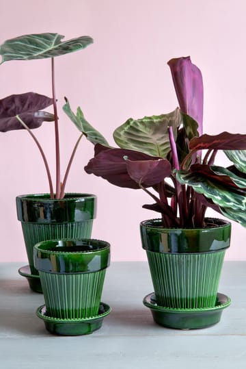Doniczka Simona glazurowana Ø12 cm - Green - Bergs Potter