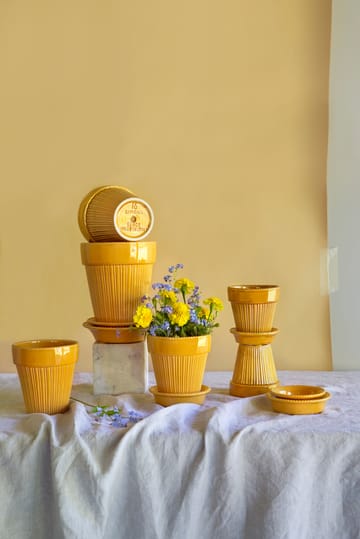 Doniczka Simona glazurowana Ø12 cm
 - Yellow - Bergs Potter