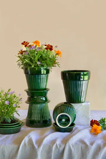 Doniczka Simona glazurowana Ø18 cm - Green - Bergs Potter