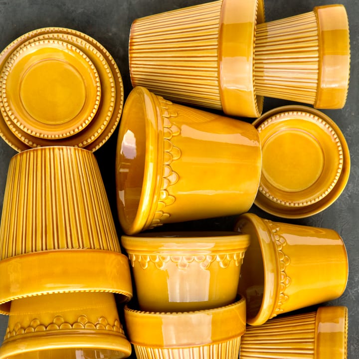Doniczka Simona szkliwiona Ø14 cm, Żółty Bergs Potter
