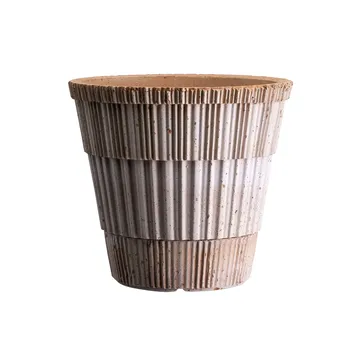 Doniczka ze spodkiem Atlas raw - Różowy, Ø18 cm - Bergs Potter