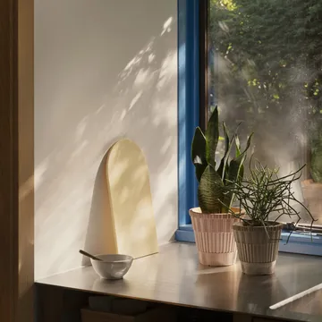 Doniczka ze spodkiem Atlas raw - Różowy, Ø18 cm - Bergs Potter