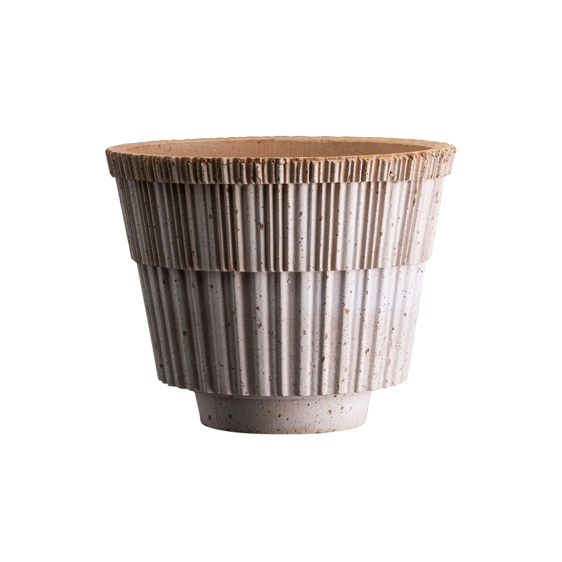 Doniczka ze spodkiem Atlas raw, Różowy, Ø21 cm Bergs Potter