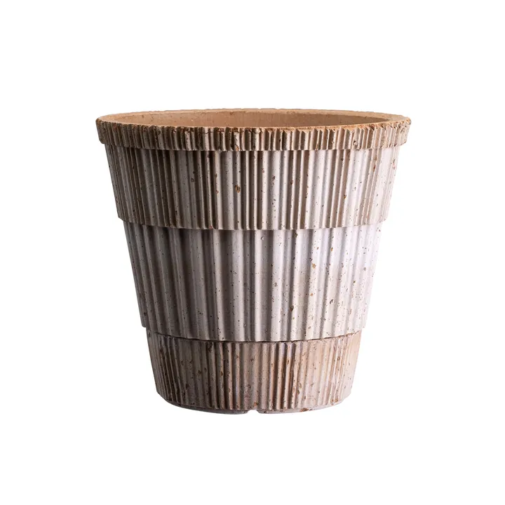 Doniczka ze spodkiem Atlas raw - Różowy, Ø25 cm - Bergs Potter