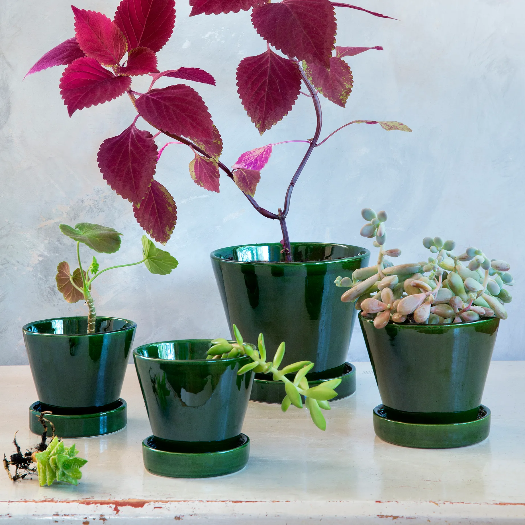 Julie doniczka szkliwiona Ø15 cm, Green emerald Bergs Potter