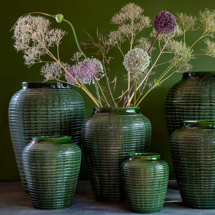 Willow przeszklony wazon 25 cm, Green emerald Bergs Potter