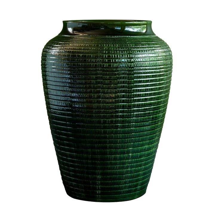 Willow wazon szkliwiony 35 cm, Green emerald Bergs Potter