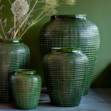 Willow wazon szkliwiony 35 cm - Green emerald - Bergs Potter