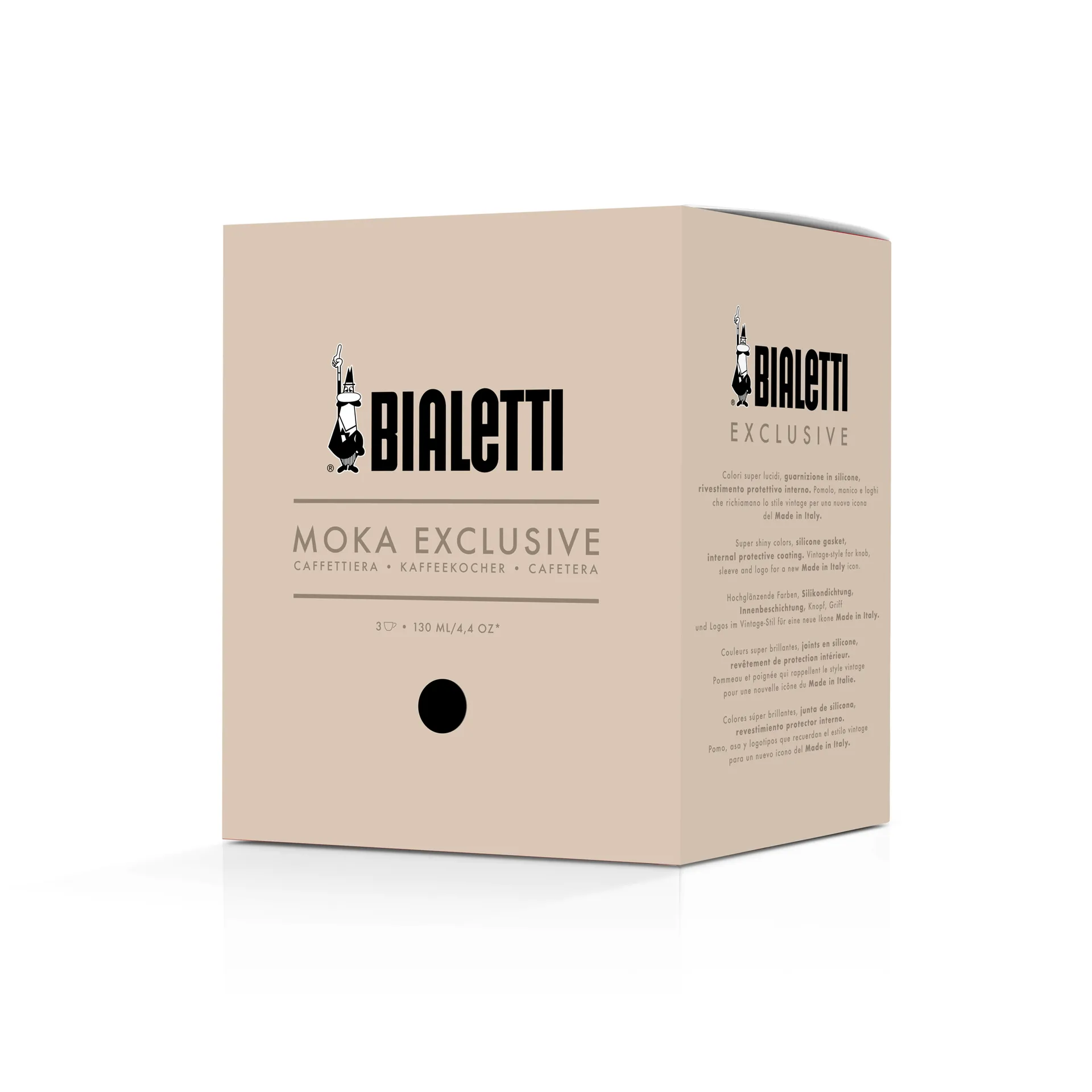 Bialetti ekskluzywny zaparzacz moka, Czarny, 3 filiżanki Bialetti